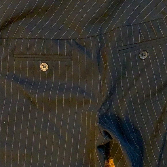 DKNYC Black Pinstripe Pants, High waist, wide leg, Size 2 - Picture 4 of 7
